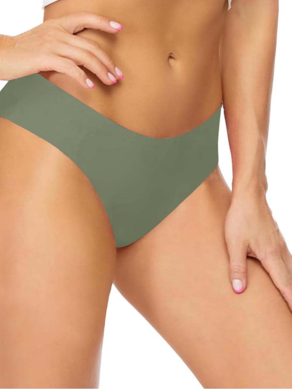 4-Pack Seamless Hipster Bikini Briefs — Sage, Black, White, Nude
